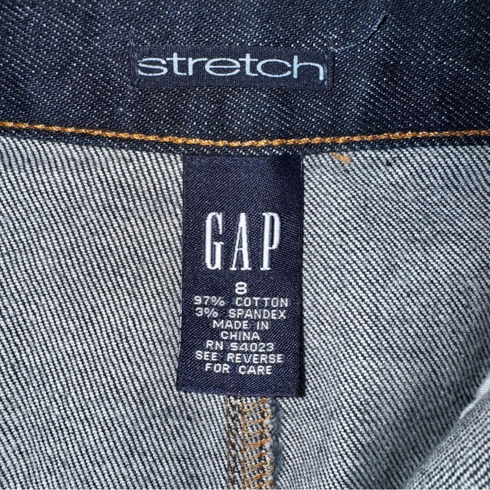 Like new vintage Gap Denim stretch denim Midi Jean Skirt size 8 - Picture 8 of 9